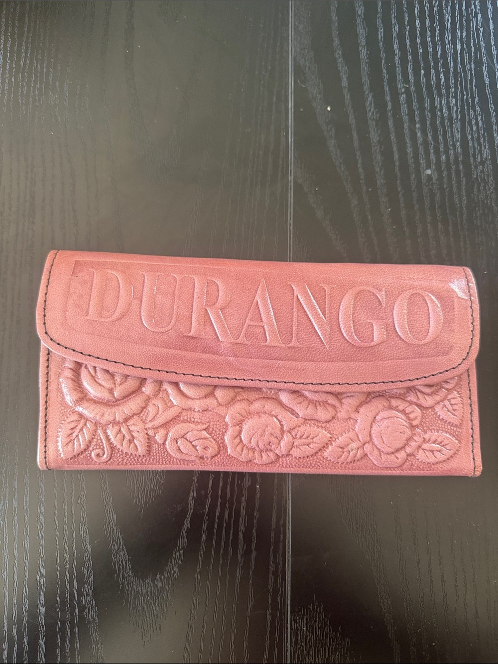 Durango Embossed Floral Fold-Over Wallet - Rose Pink